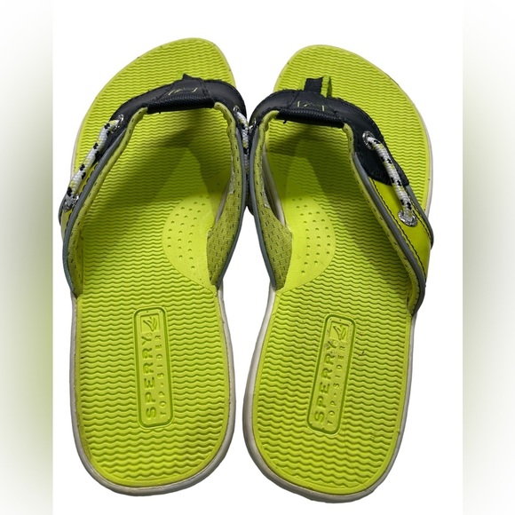 Sperry- flip flops- Lime Green / Black - size 6 - Picture 4 of 7
